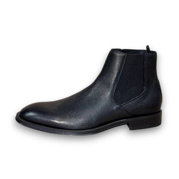 BOSS Premium Chelsea Boots Men's Black Leather US 9 (UK 8 EU 42) MSRP $539 - Picture 2 of 4